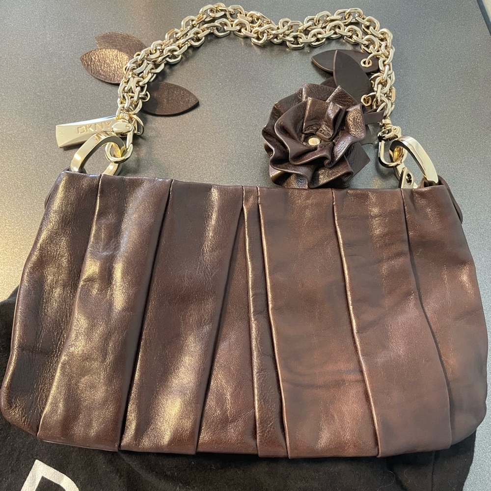 Brown DKNY purse